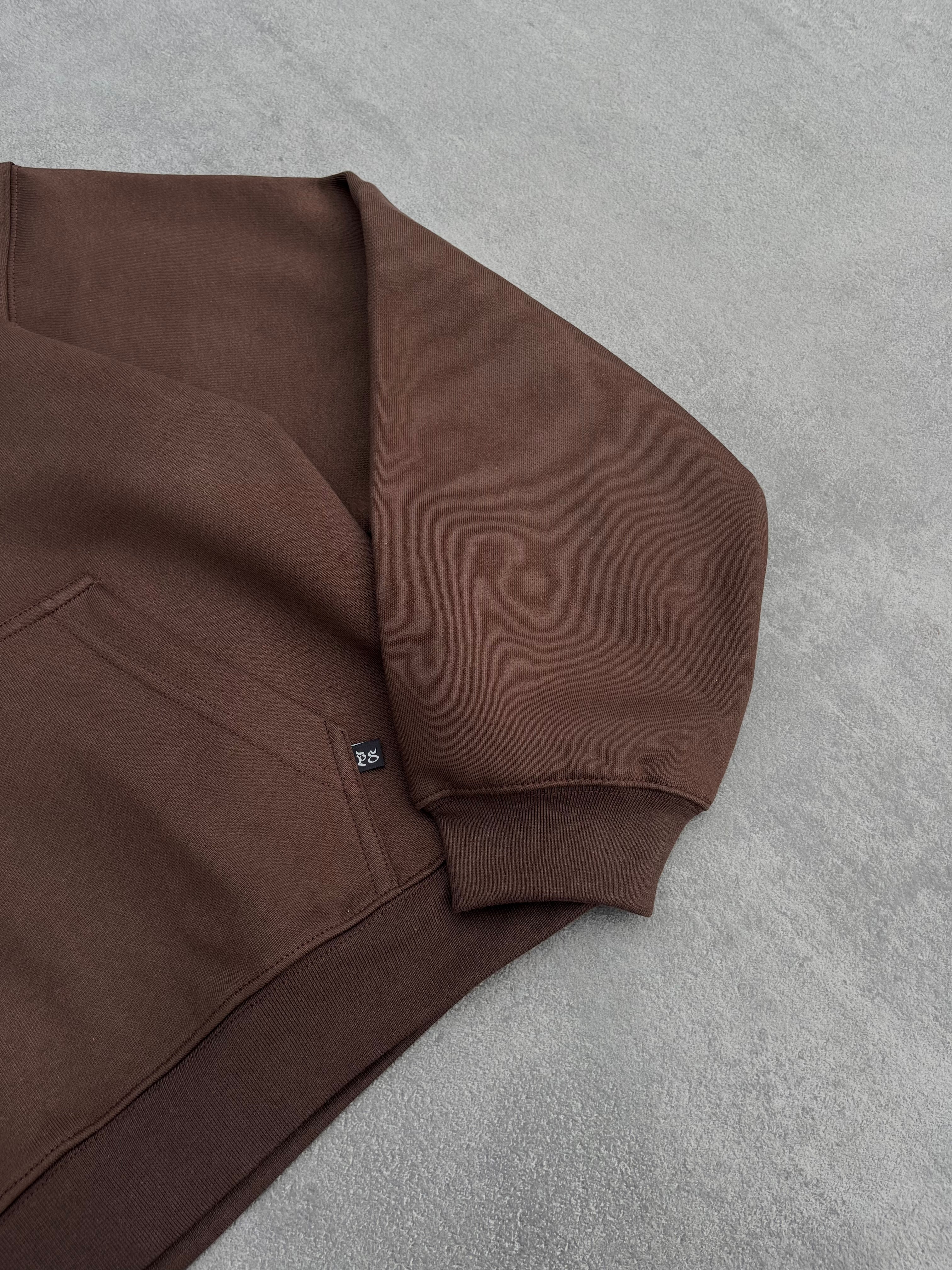 BROWN BOXY HOODIE - Image 5