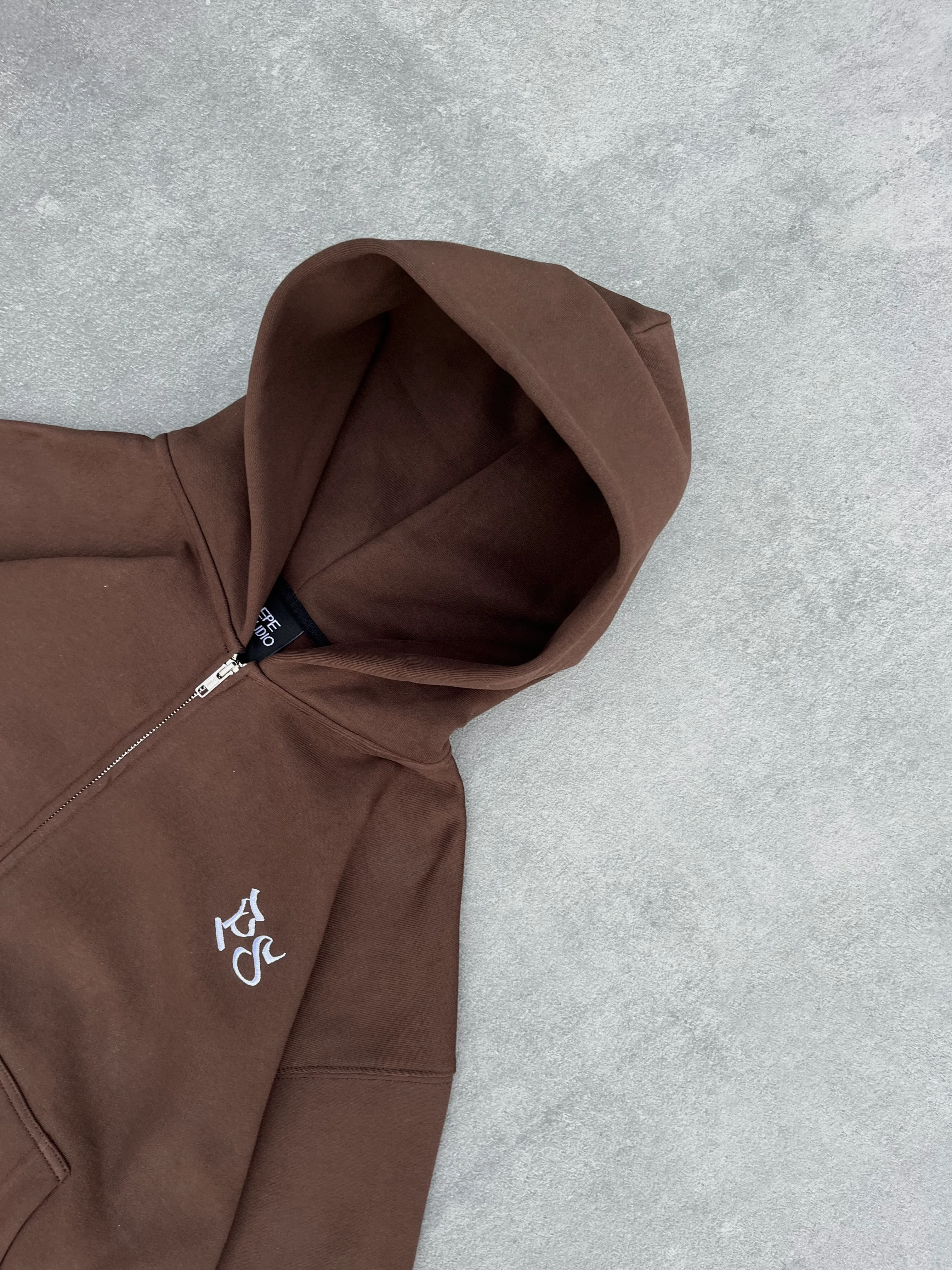 BROWN ZIP-HOODIE - Image 6