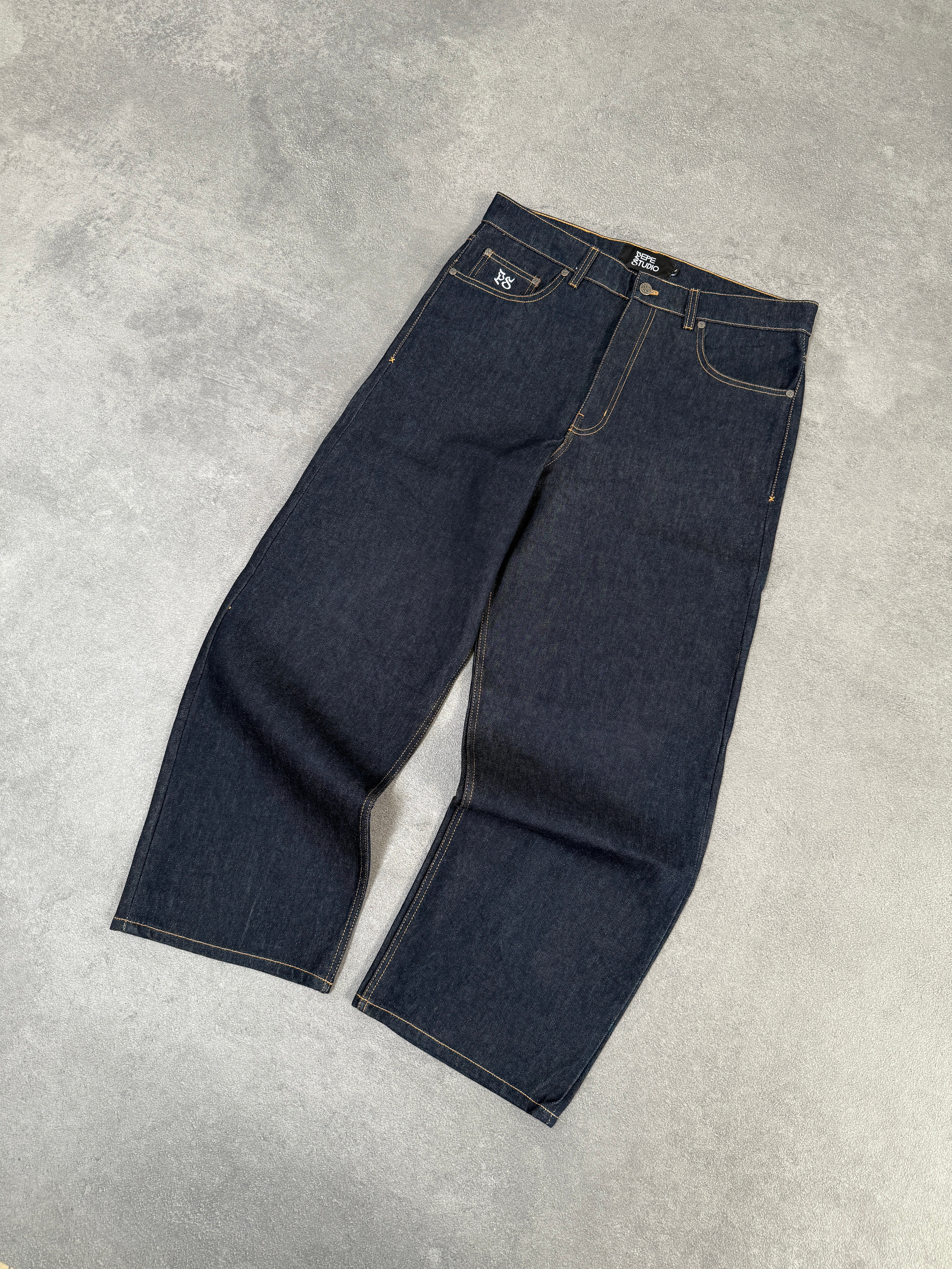 DARK BLUE RAW DENIM PANT - Image 6