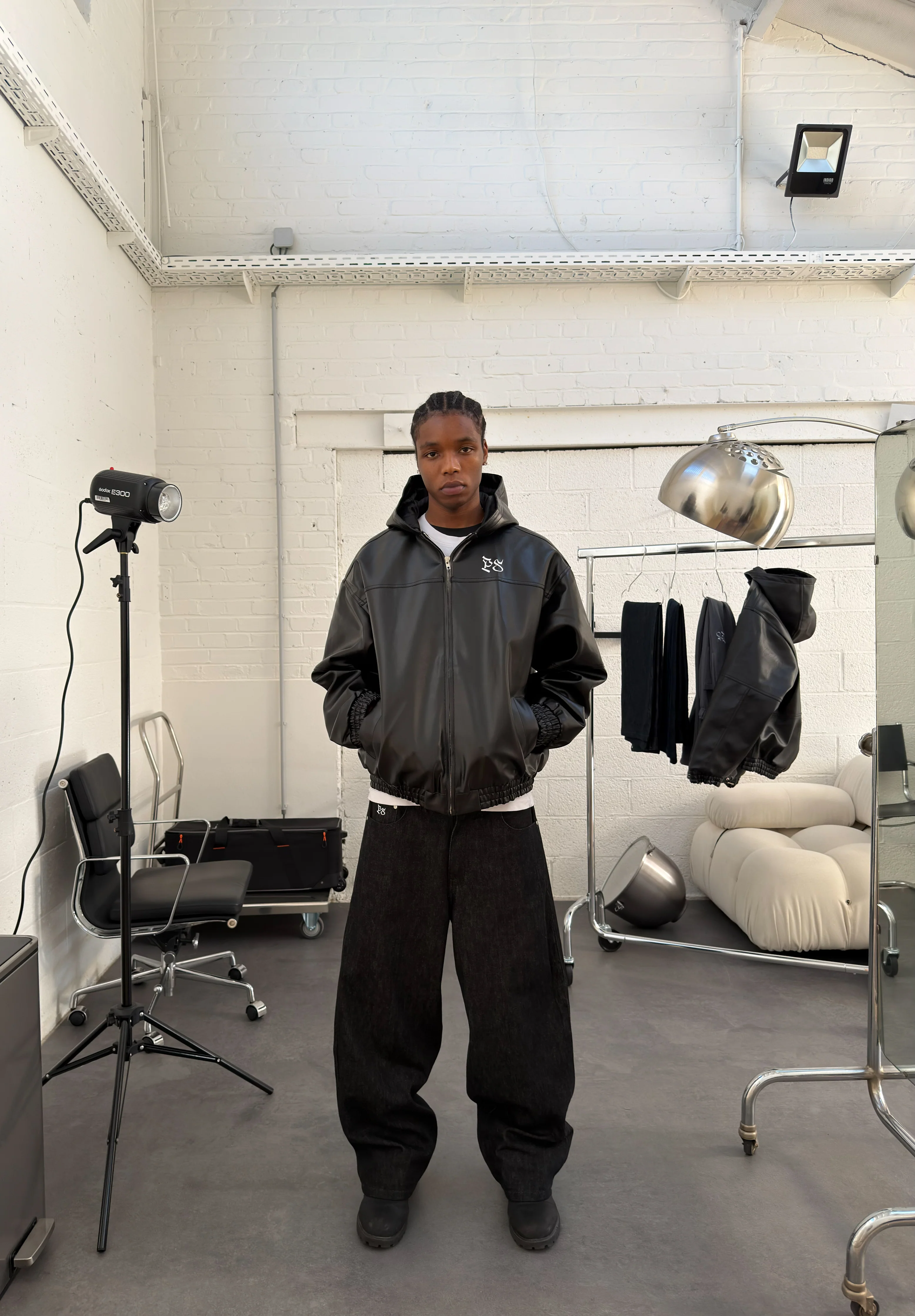 HAWK LEATHER JACKET - SHINY - Image 2