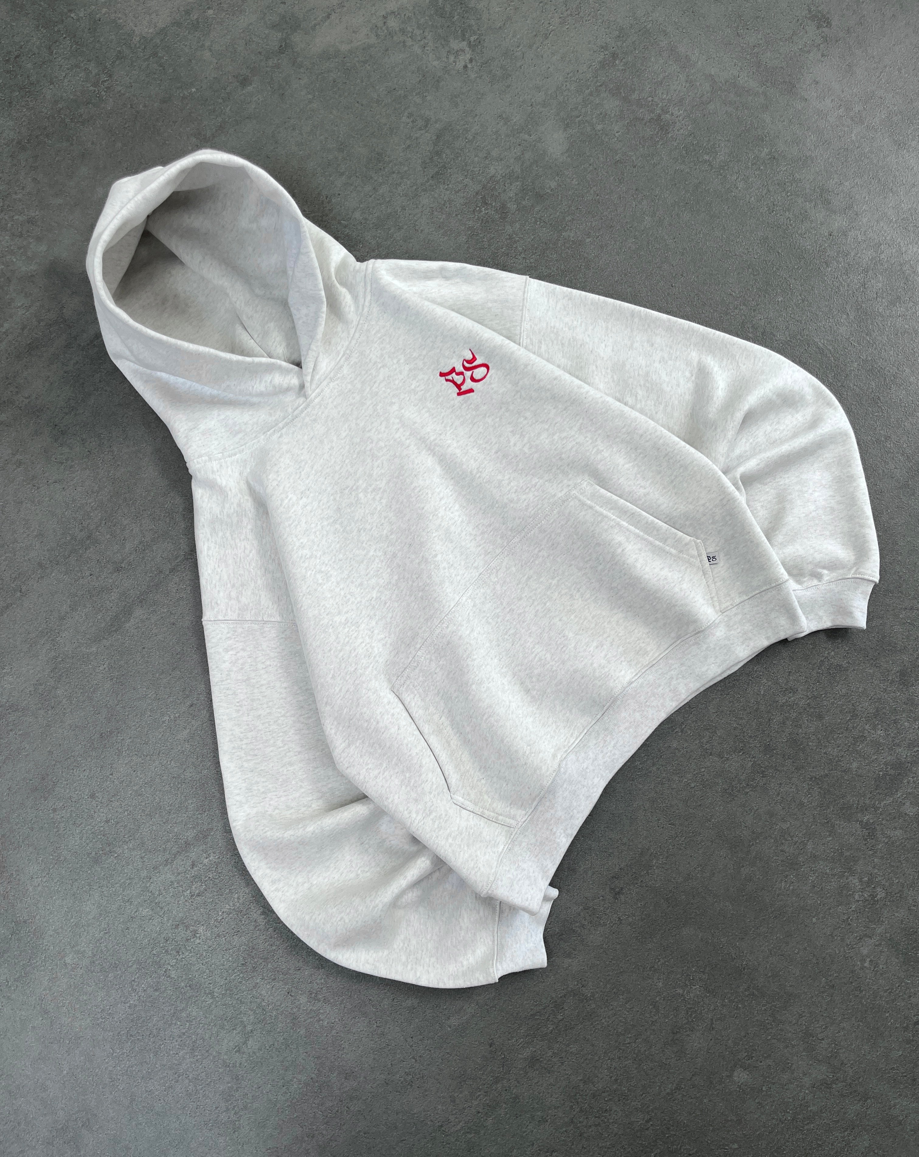 LIGHT GRAY BOXY HOODIE - Image 3