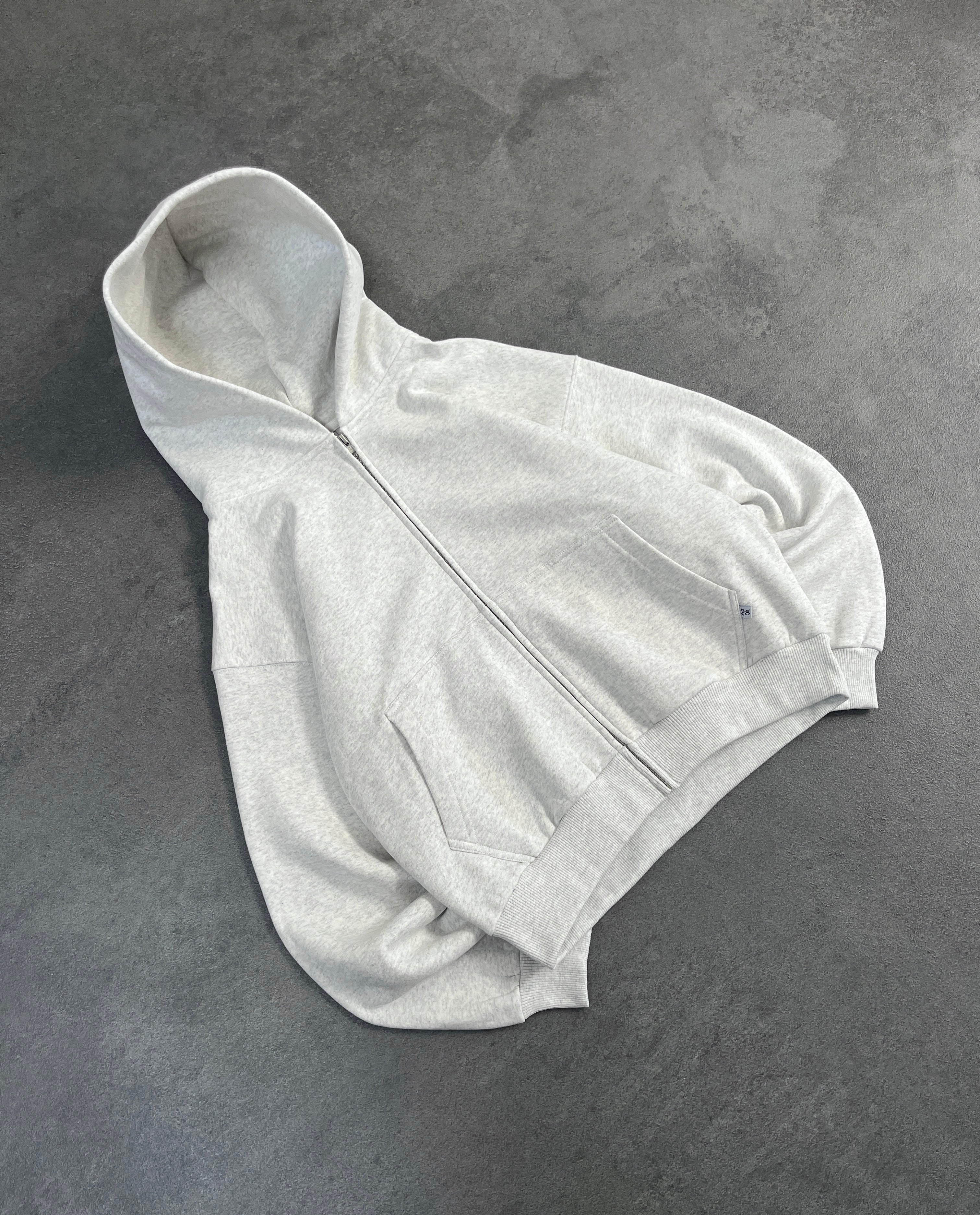 SOFT GRAY ZIP-HOODIE - Image 3
