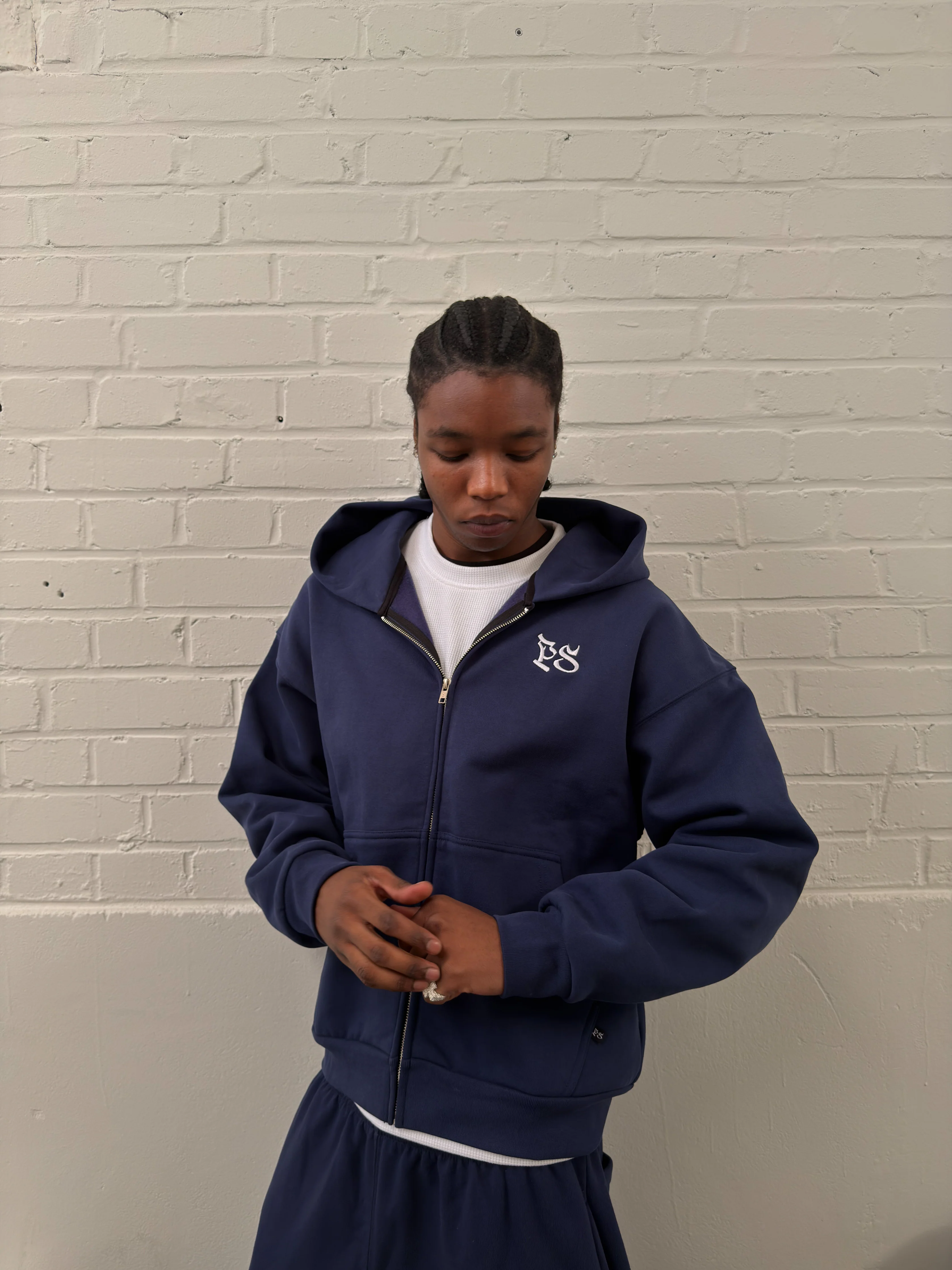 NAVY ZIP-HOODIE - Image 3